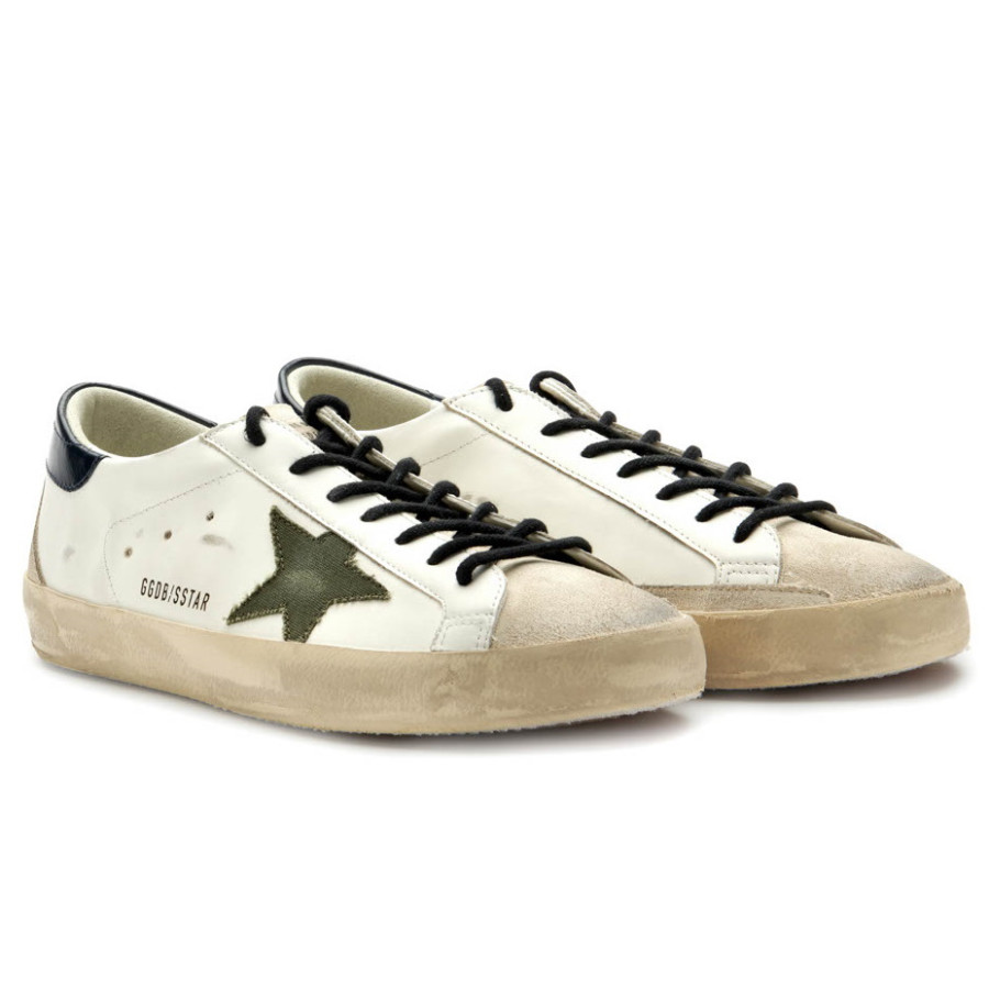 White/Seedpearle/Green/Blue Superstar Sneakers
