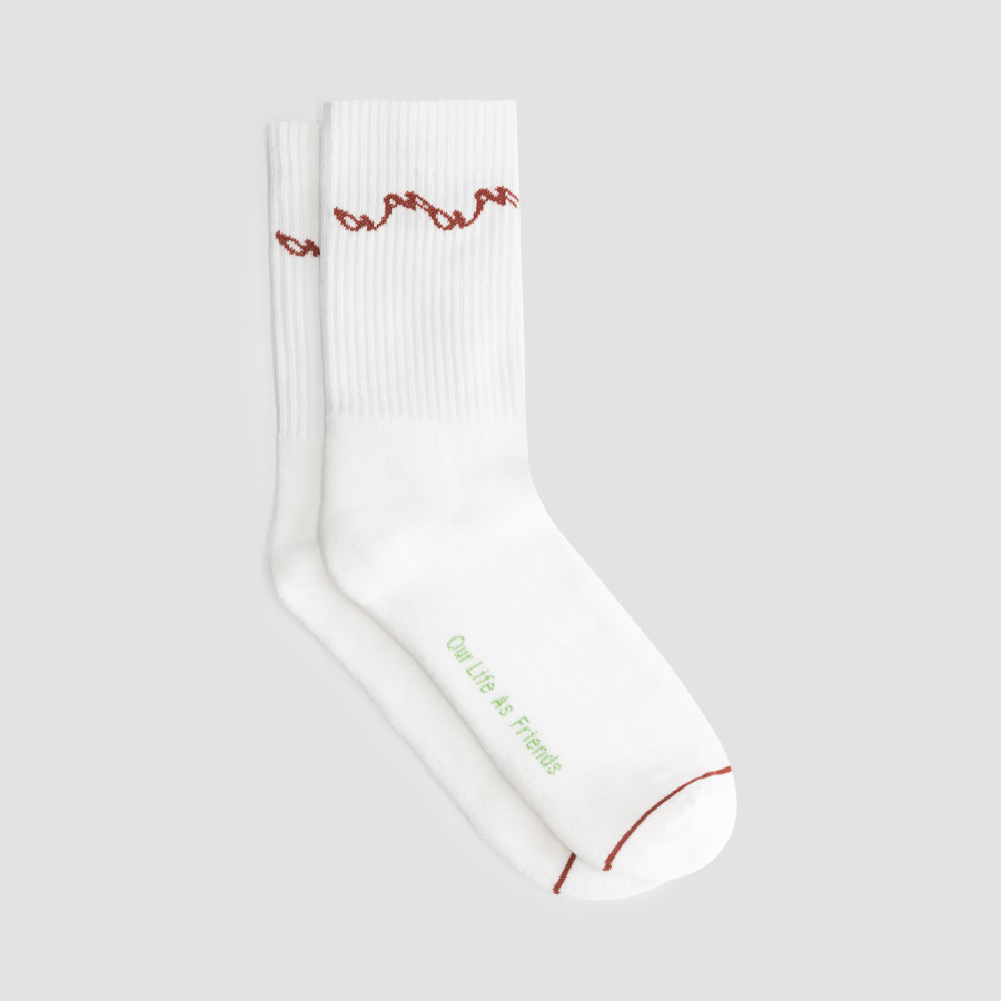 WAVY DRIFT SOCKS.WHITE