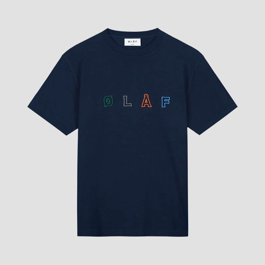 SANS EMBRO LOGO TEE.NAVY