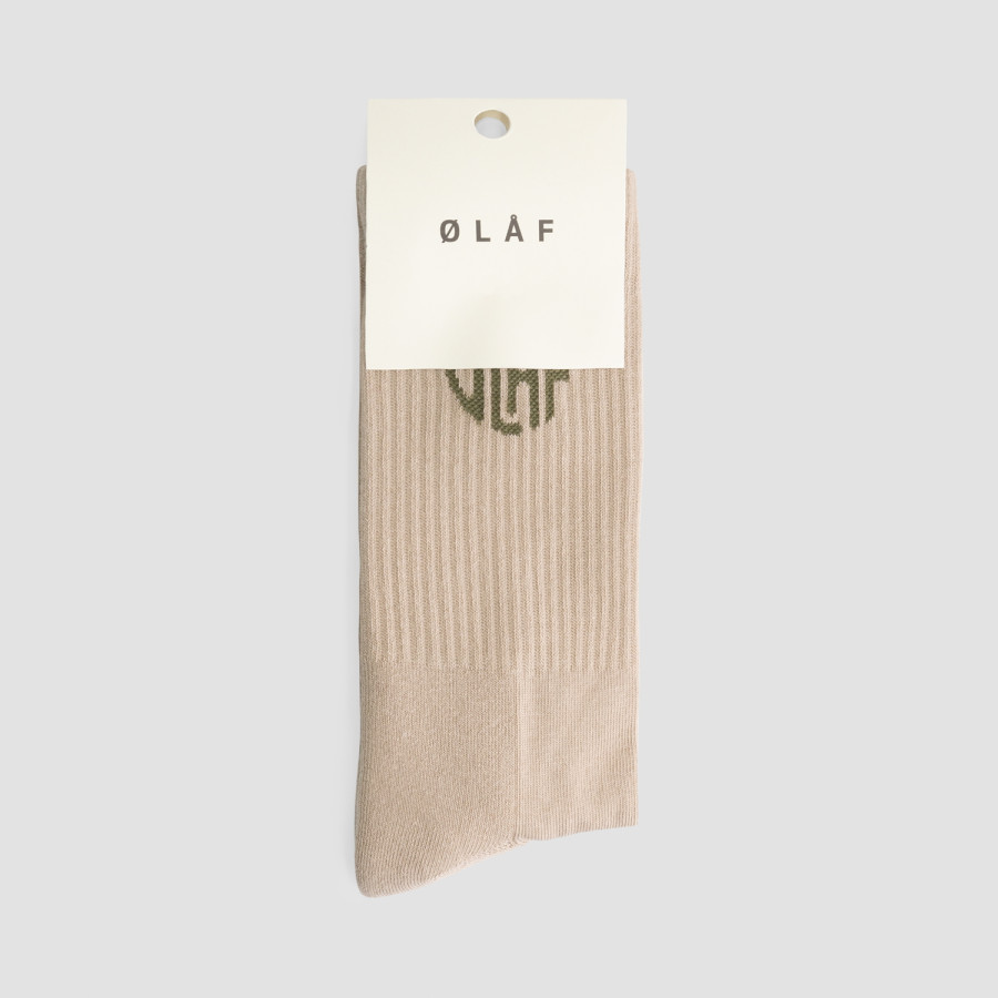 CIRCLE LOGO SOCK.LIGHT KAKH