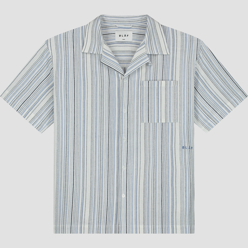 STRIPE SHIRT SS.BLUE