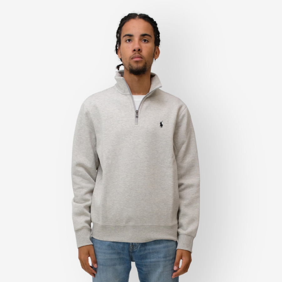 DOUBLE-KNIT QUARTER-ZIP PULLOVER | LIGHT SPORT HEATHER