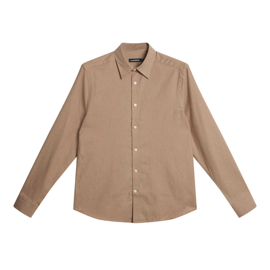 LIGHT FLANNEL SLIM SHIRT | TIGER BROWN