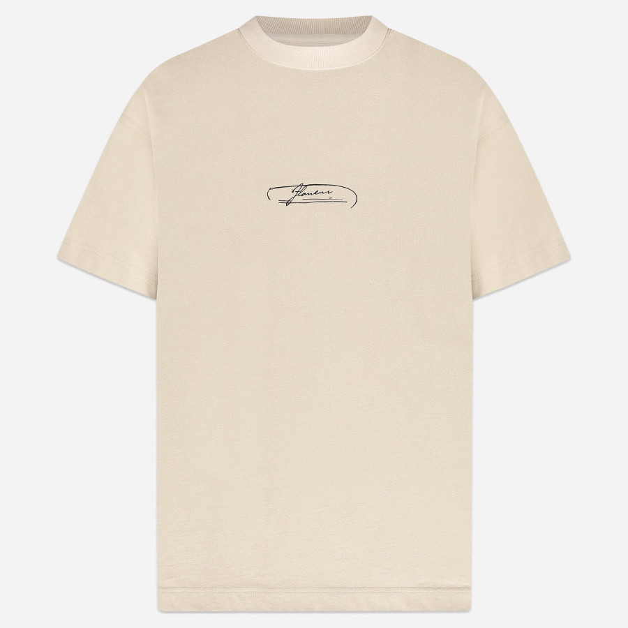 LETTER T-SHIRT | TAN