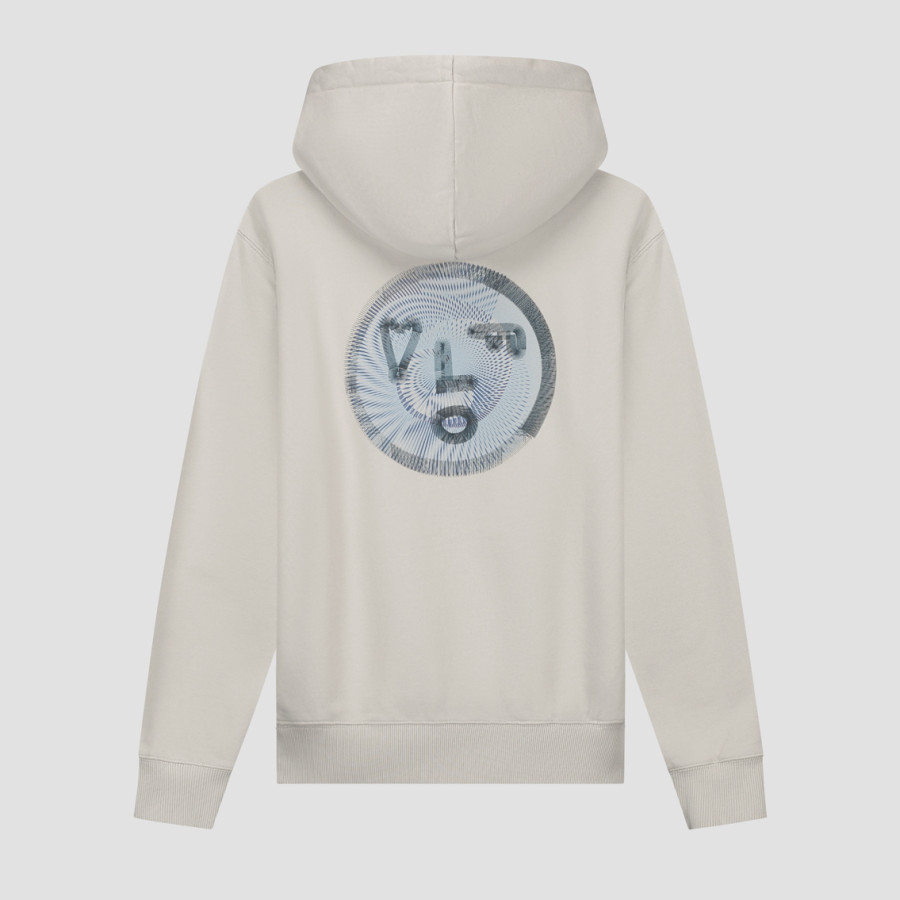 SPIRAL FACE HOODIE.CEMENT