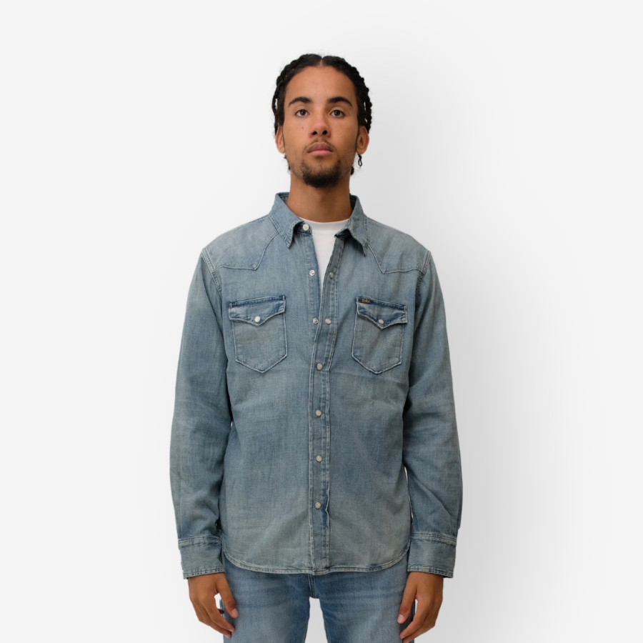 SLUB DENIM WESTERN SHIRT | RL WESTERN