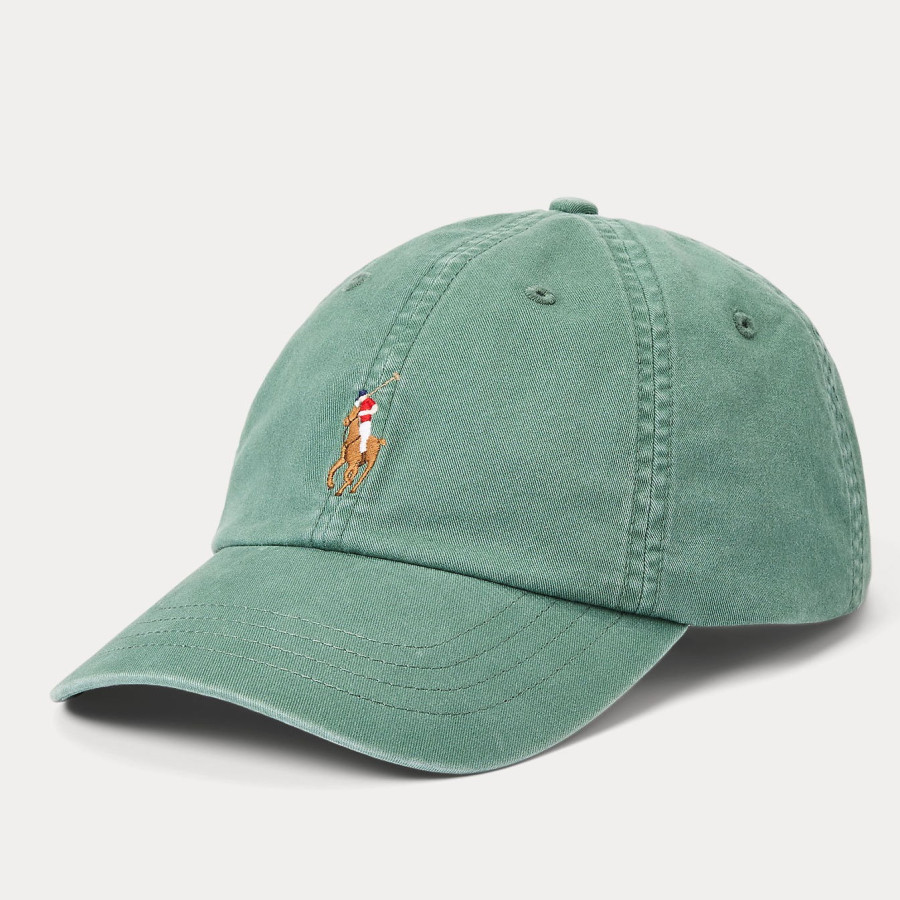 STRETCH-COTTON TWILL BALL CAP | WASHED FOREST