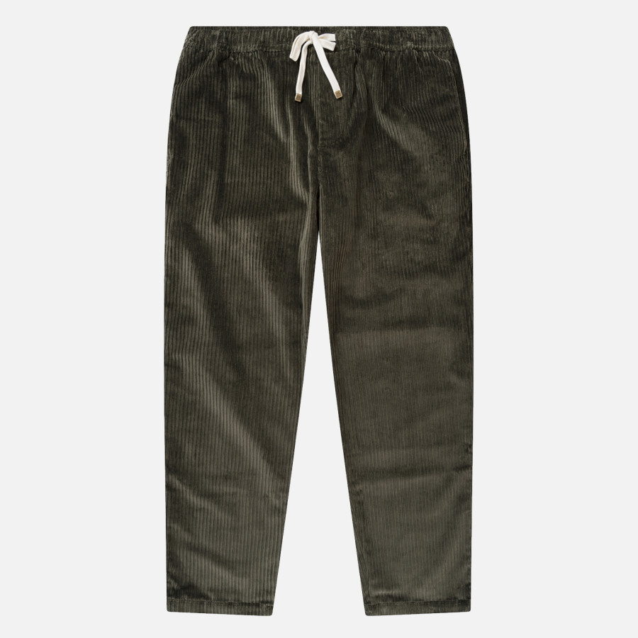 BOB RELAXED FIT CORDUROY TROUSERS | DARK GREEN