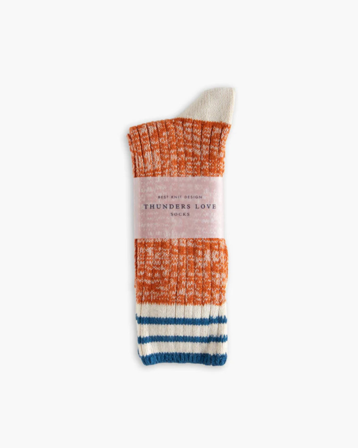 Nautical Turn Ocenside Orange Socks
