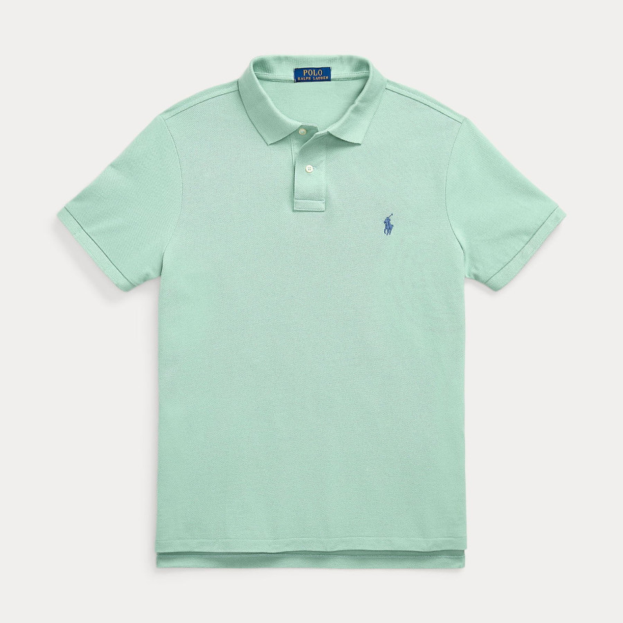 THE ICONIC MESH POLO SHIRT | FADED MINT