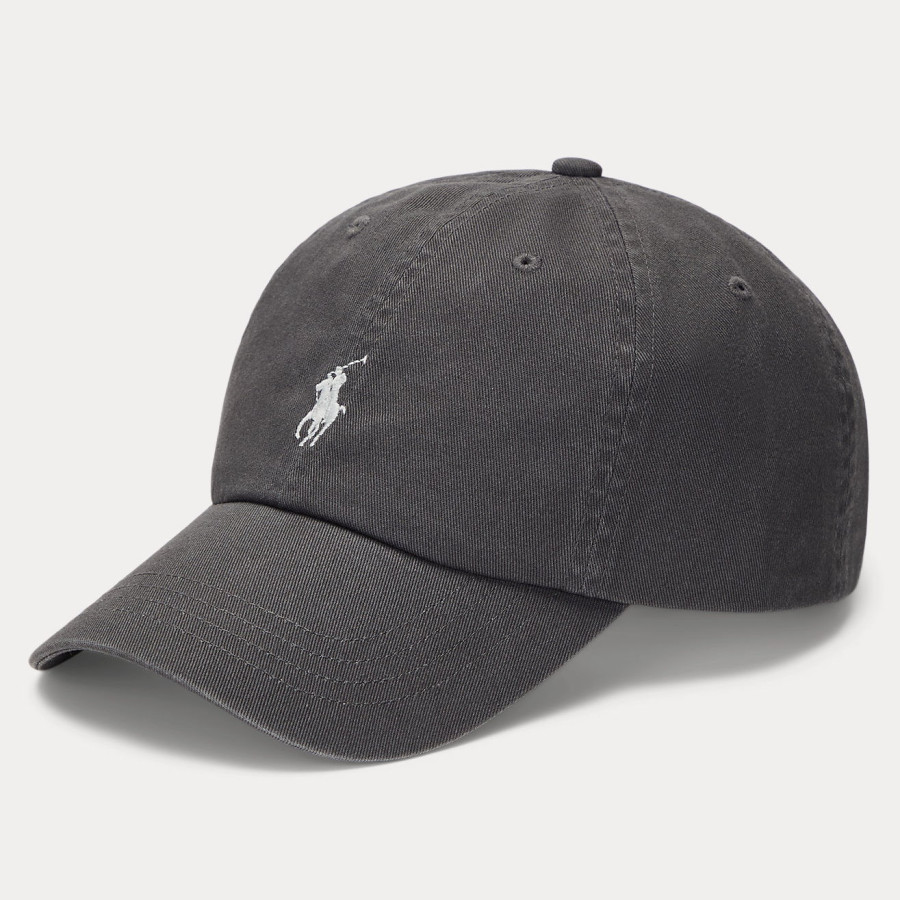Cotton Twill Ball Cap Pebble Black