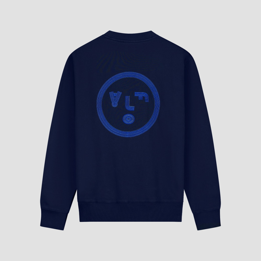 LINED FACE CREWNECK.NAVY