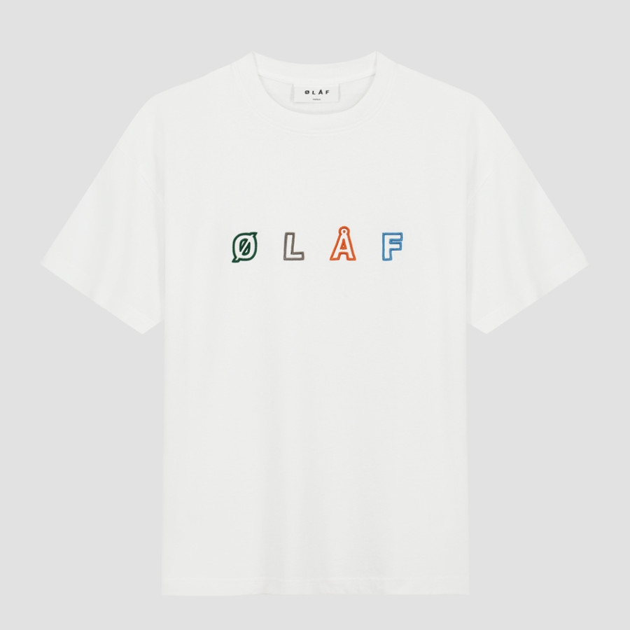 SANS EMBRO LOGO TEE.OPTICAL WHITE