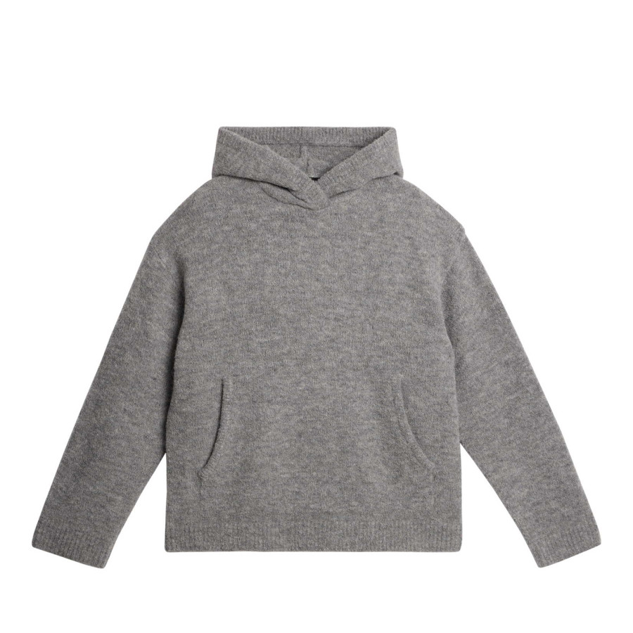 BROON ALPACA HOODIE.MID GREY