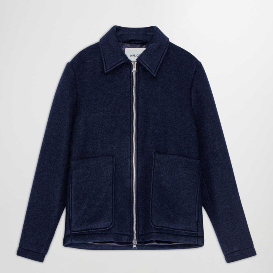 GAEL WOOL JACKET | NAVY BLUE 