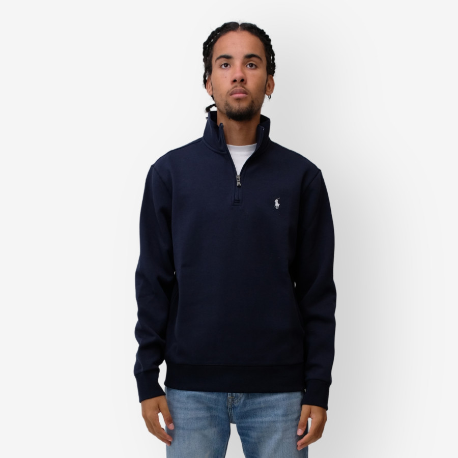 DOUBLE-KNIT QUARTER-ZIP PULLOVER | AVIATOR NAVY