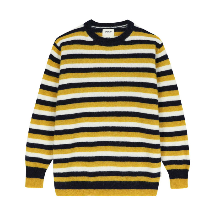 NATIONAL PARK BRUSHED ALPACA WOOL SWEATER | YELLOW