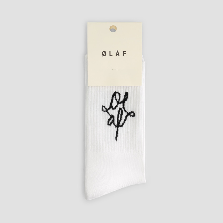 MONOGRAM SOCKS.WHITE