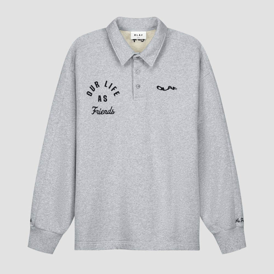 VARSITY POLO SWEAT.HTR GREY