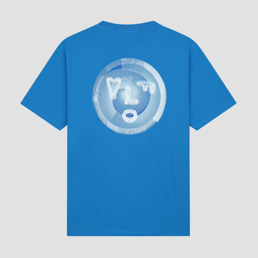 SPIRAL FACE TEE.BRIGHT BLUE