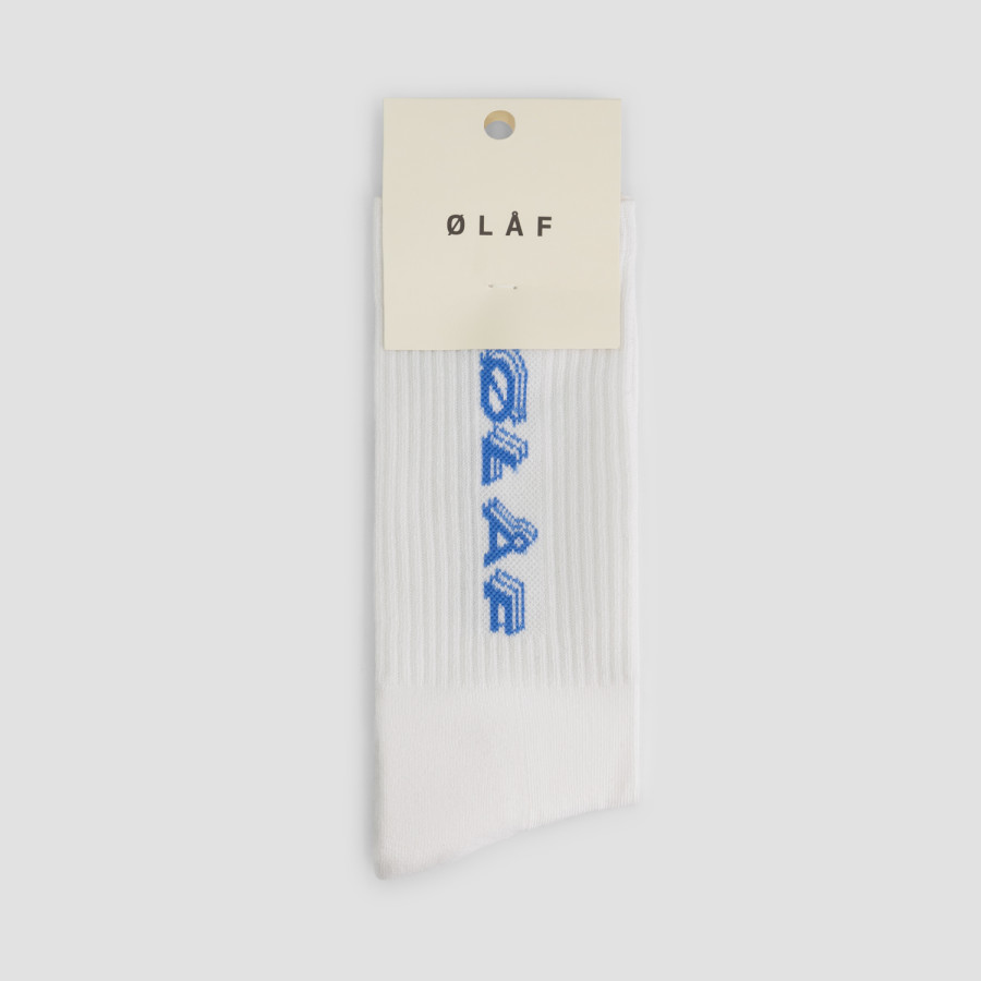 TRIPLE ITALIC SOCKS.WHITE
