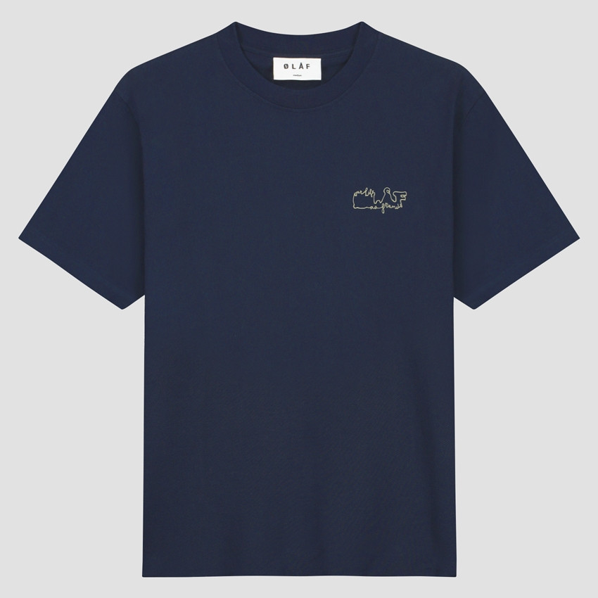 SKYLINE LOGO TEE.NAVY