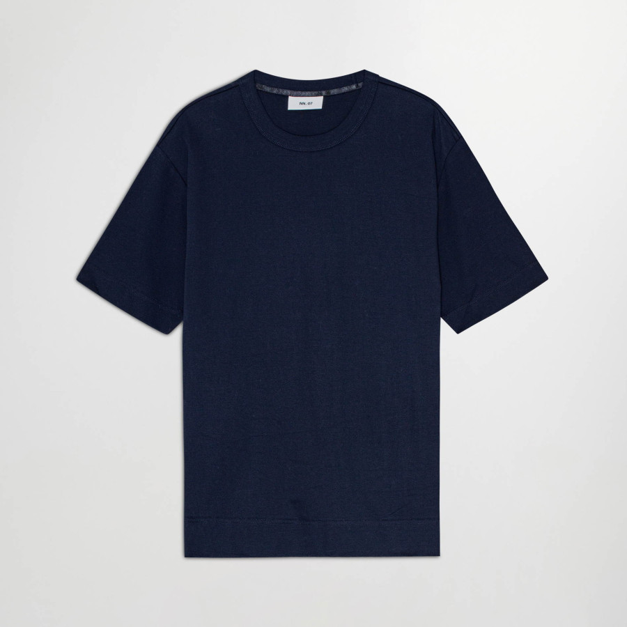 Pedro Organic Cotton Tee | Navy Blue