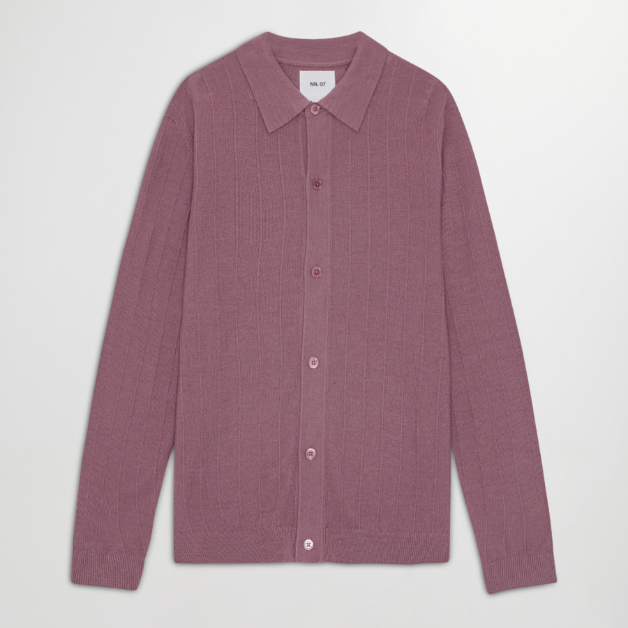 THOR LS POLO CARDIGAN | GRAPE SHAKE