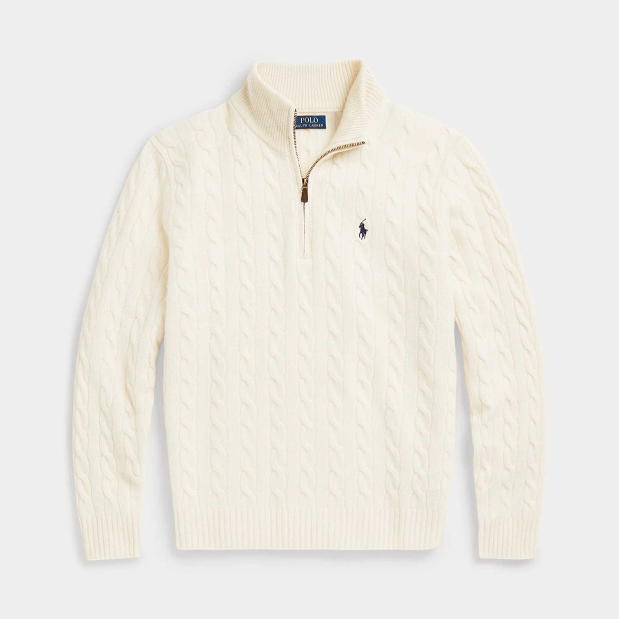 CABLE-KNIT WOOL CASHMERE JUMPER | ANDOVER CREAM