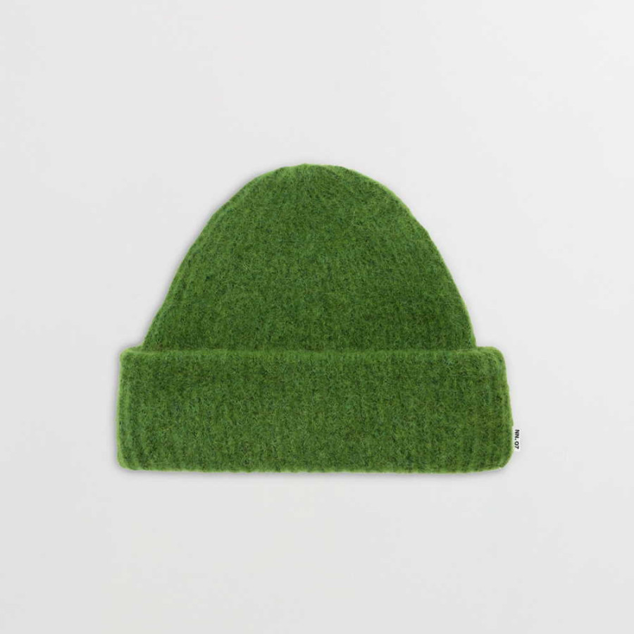 RIB ALPACA BLEND BEANIE | CEDAR GREEN