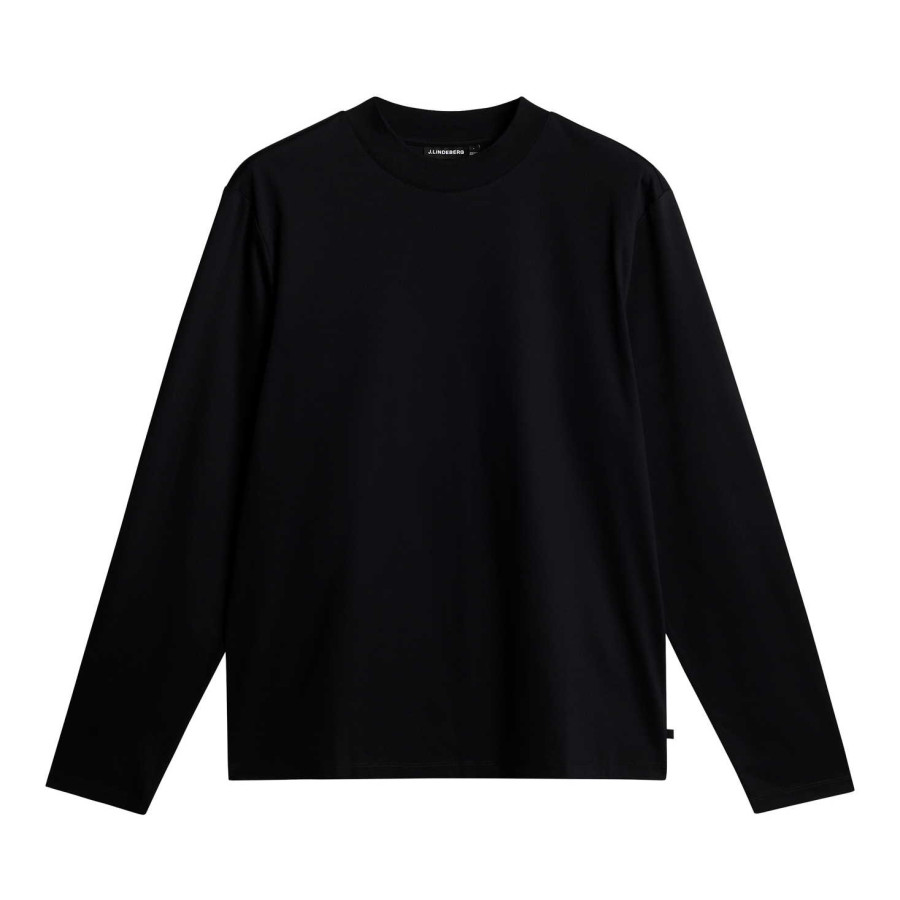 ACE MOCK NECK LS T-SHIRT | BLACK