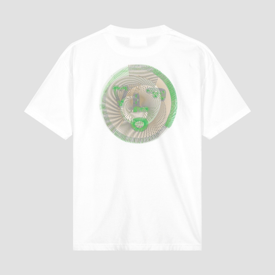 SPIRAL FACE TEE.OPTICAL WHITE