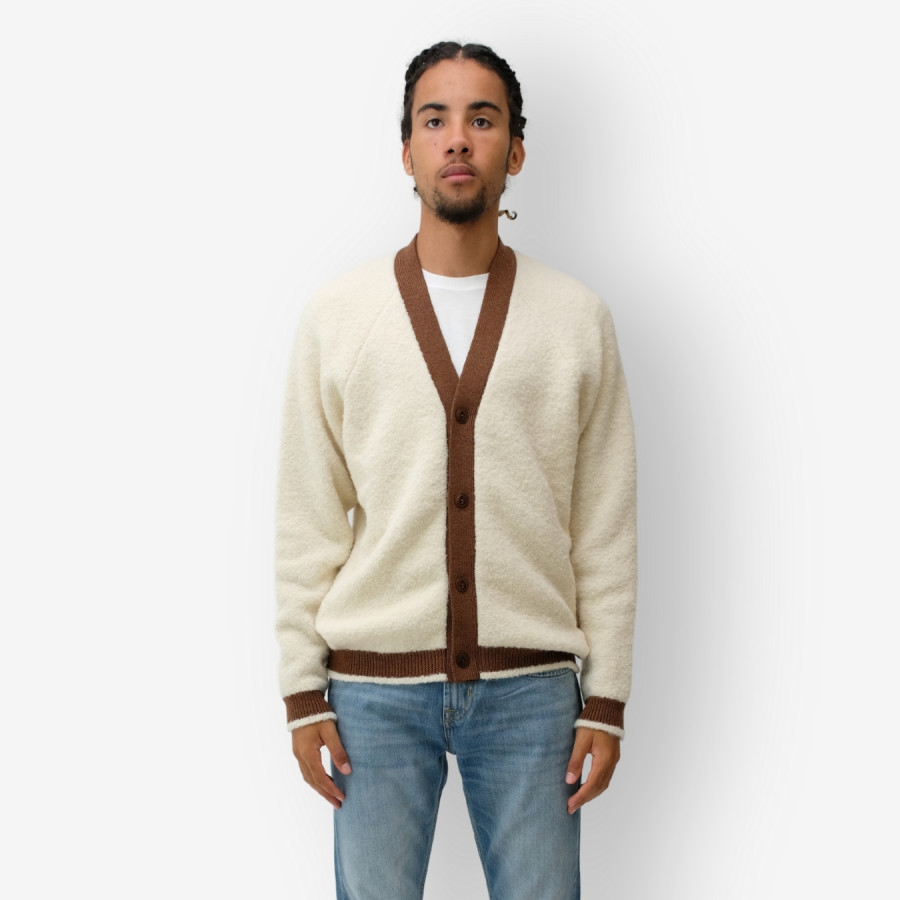 GEORGE BABY ALPACA WOOL CARDIGAN | CREAM MULTI