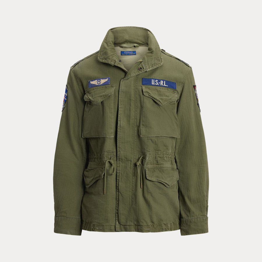 The Iconic Herringbone Field Jacket Olive Mountain