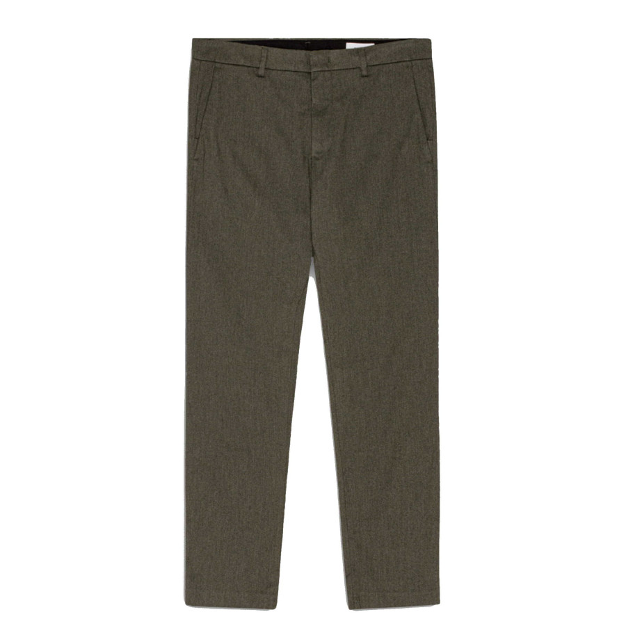 THEO MELANGE TAILORED SLIM FIT CHINO | DARK ARMY