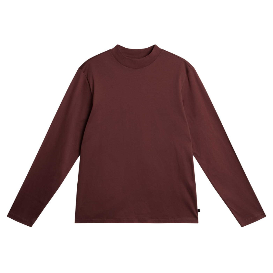 ACE MOCK NECK LS.CHOCOLATE