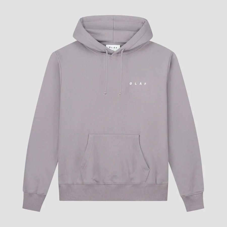 PIXELATED FACE HOODIE.STONE GREY