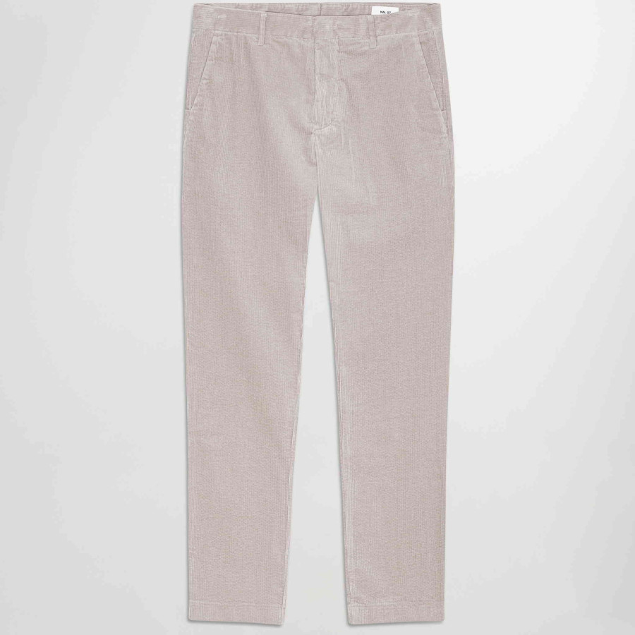 THEO TAPERED LEG CORDUROY SLIM FIT TROUSER | FOG