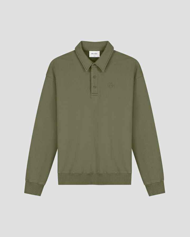 SIGNATURE OVERSIZED.POLO. OLIVE