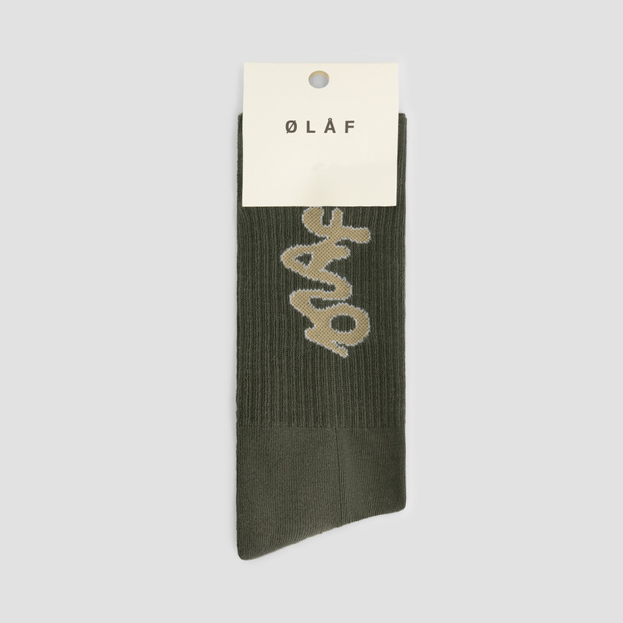 SIGNATURE LOGO SOCKS.SMOKEY OLIVE