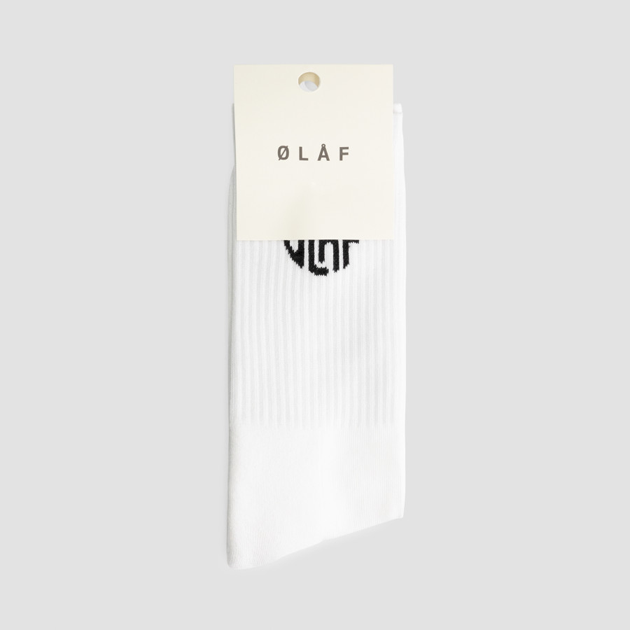 ONE SIZE CIRCLE LOGO SOCK | OPTICAL WHITE