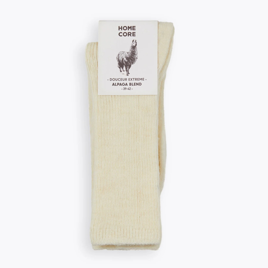 MOUNTAIN ALPACA BLEND SOCKS | CREAM