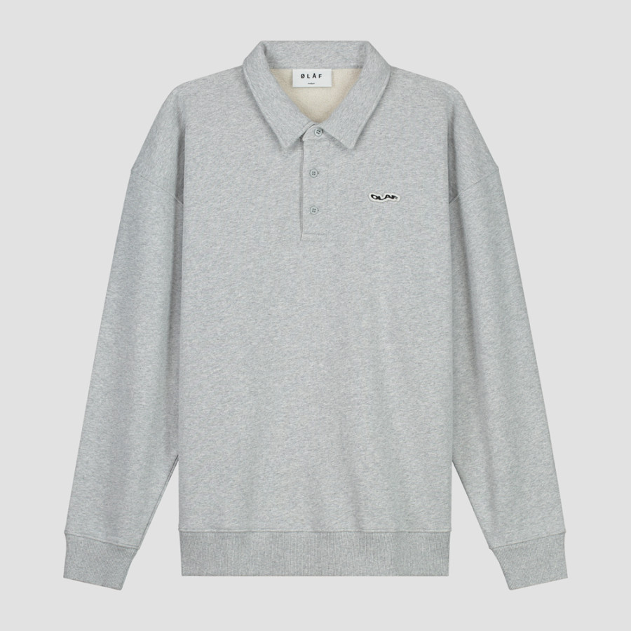 OVERSIZED POLO HTR GREY