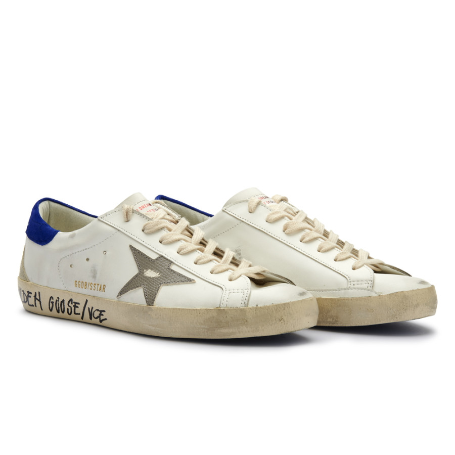 SUPER STAR WITH LEATHER STAR AND BLUE HEEL TAB