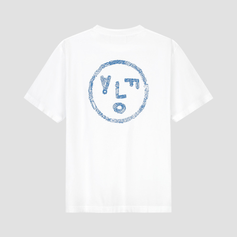 SCRIBBLE FACE TEE.OPTICAL WH