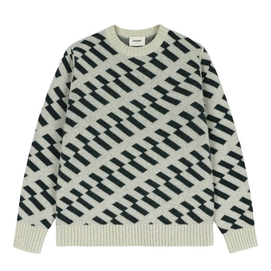 SKI WOOL ROUNDTOP SWEATER | ECRU